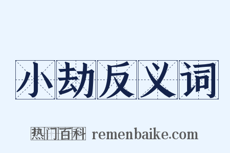 小劫反义词是什么意思的图片